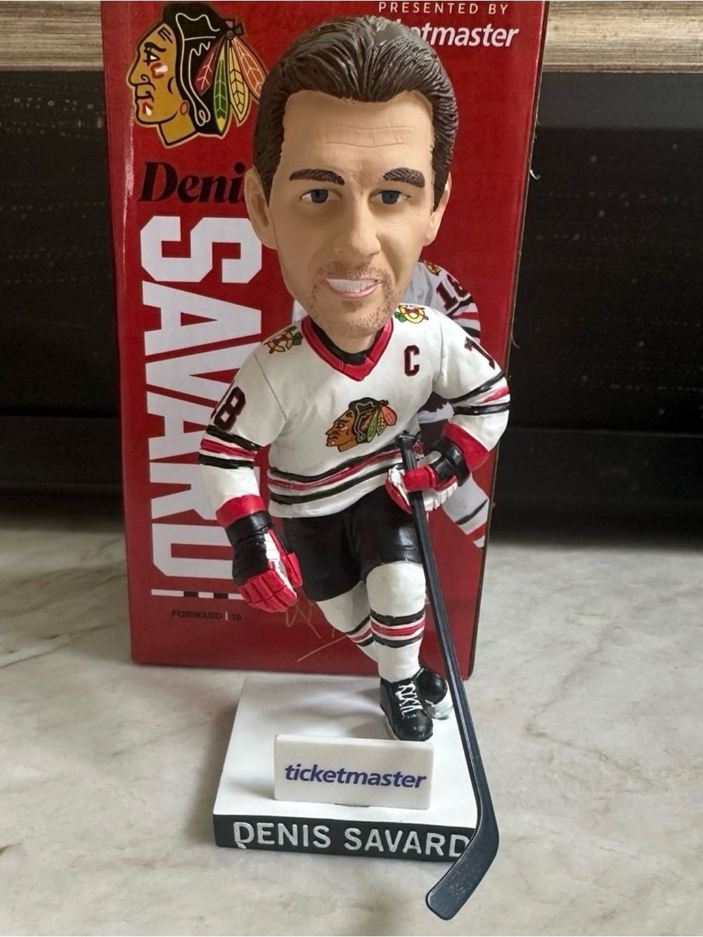 Denis Savard Chicago BlackhawksCentennial Bobblehead BDA 2025NIB w/ Box